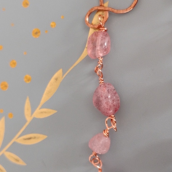 Turquoise And Strawberry Quartz Bracelet - Picture 7 of 9